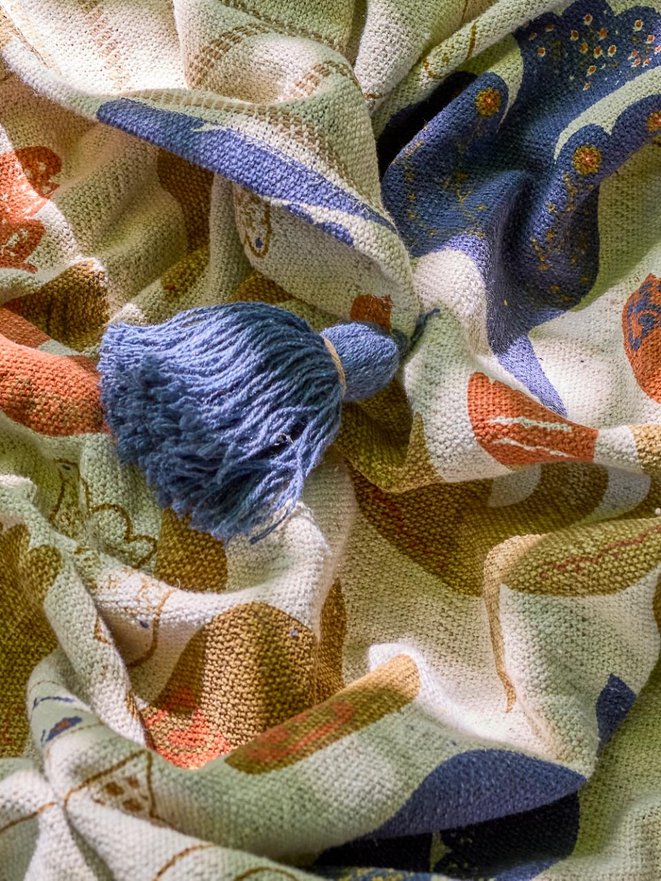 Recycled Cotton Tasseled Throw