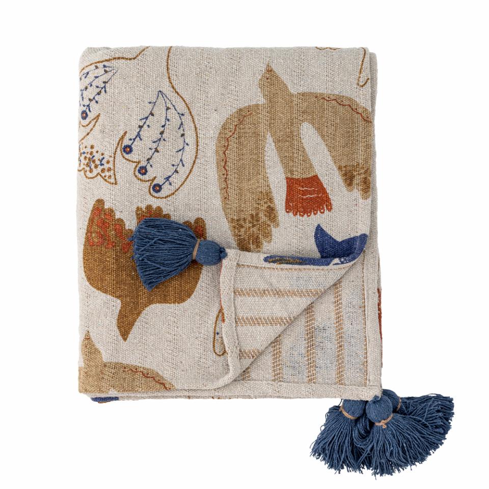 Recycled Cotton Tasseled Throw