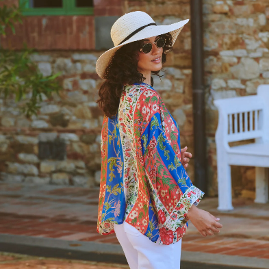 Cobalt Ribbon Kimono