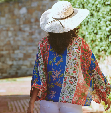 Cobalt Ribbon Kimono