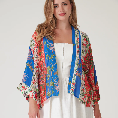Cobalt Ribbon Kimono