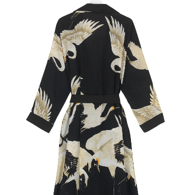Stork Black Crepe Gown