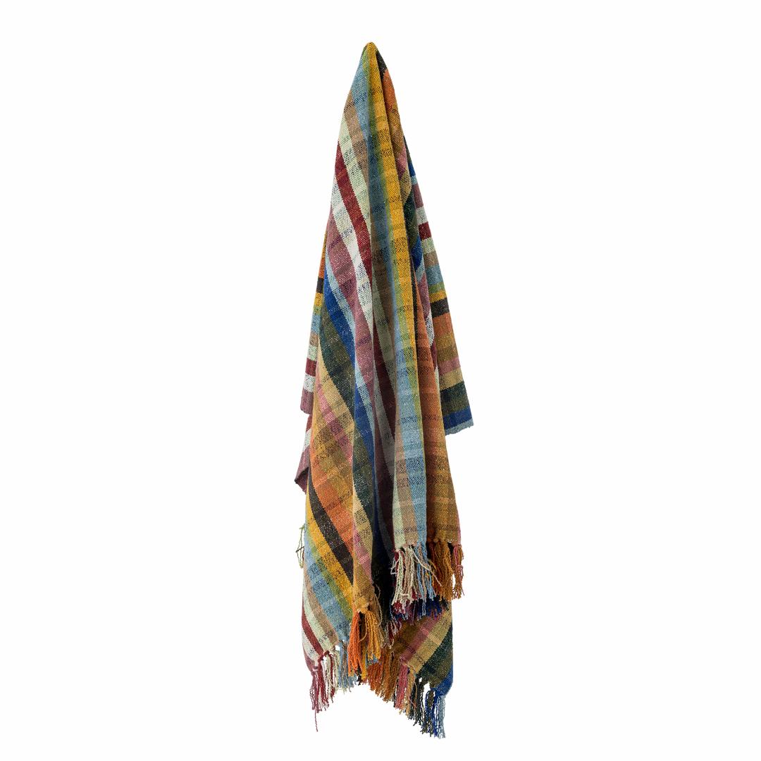 Multicoloured Throw, Recycled Cotton