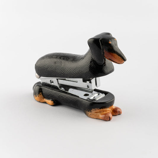 Handmade Dachshund Stapler - Porcelain