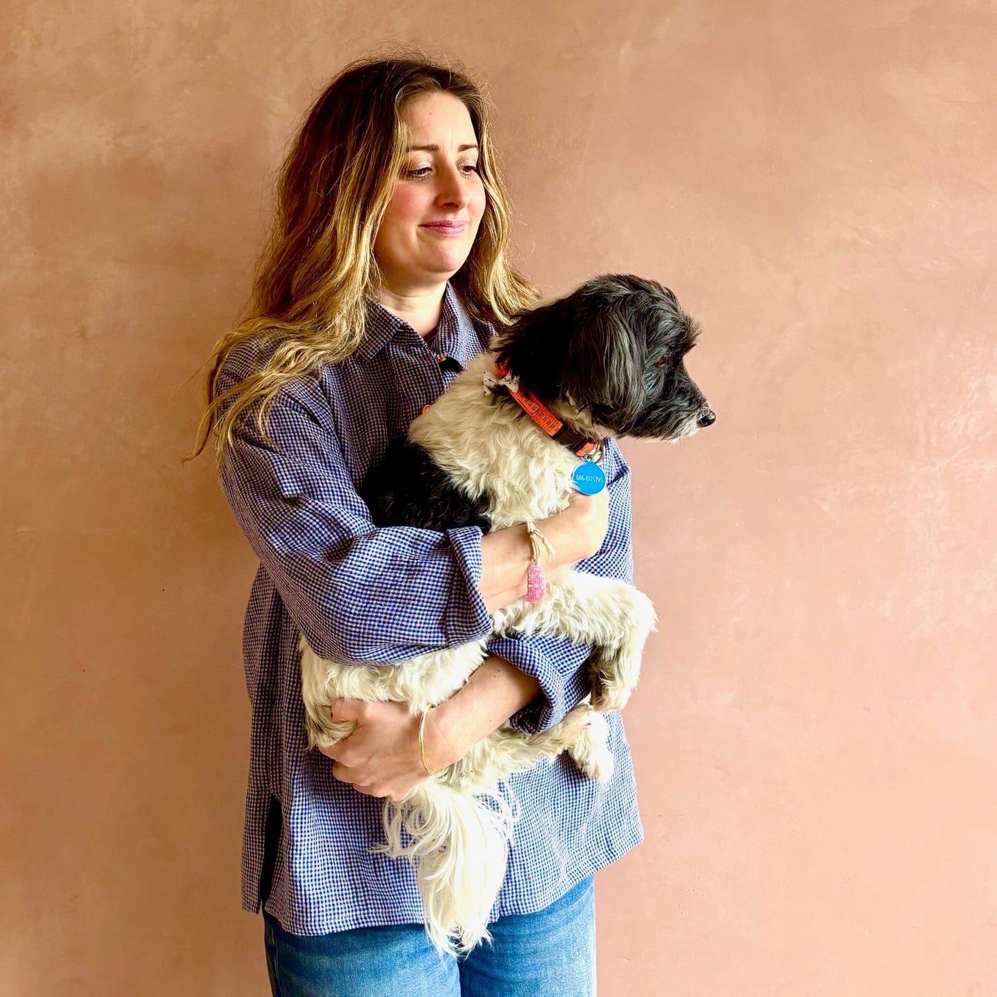 Irish Linen Barndance Shirt, Blue, with pocket detail
