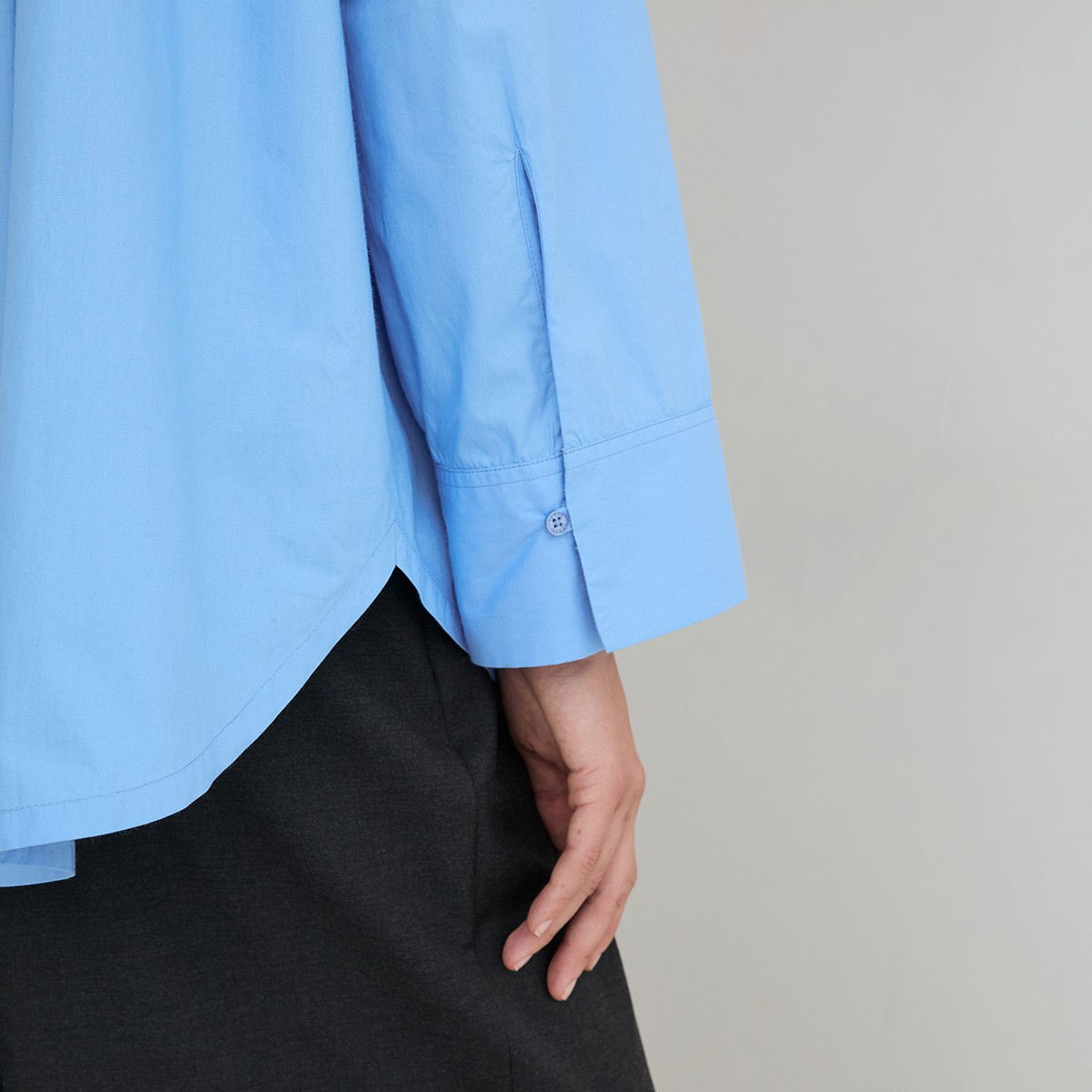 Women’s Oversized Poplin Shirt - Blue