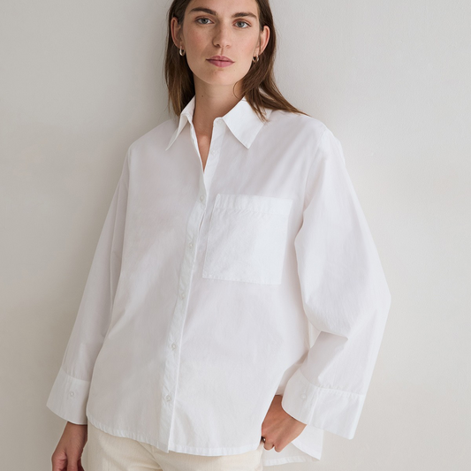 Women’s Oversized Poplin Shirt - White