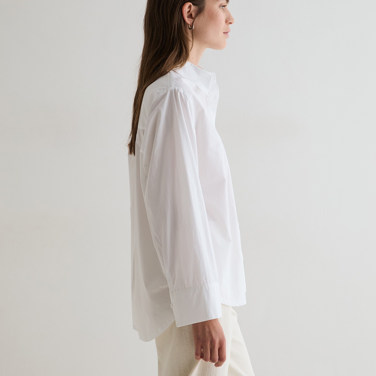 Women’s Oversized Poplin Shirt - White