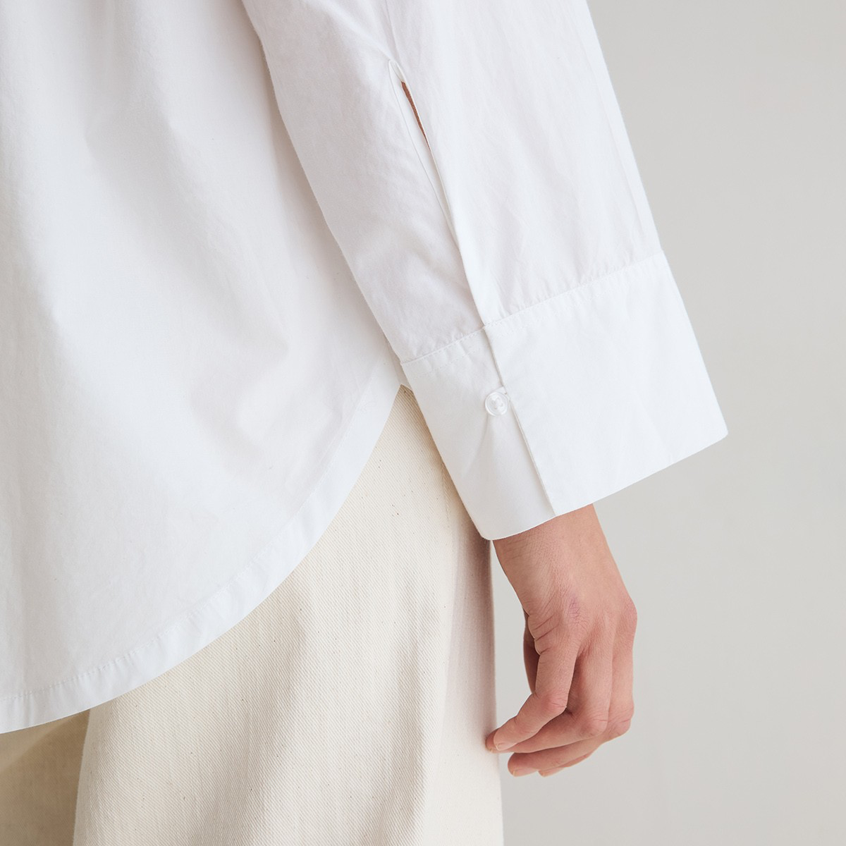 Women’s Oversized Poplin Shirt - White