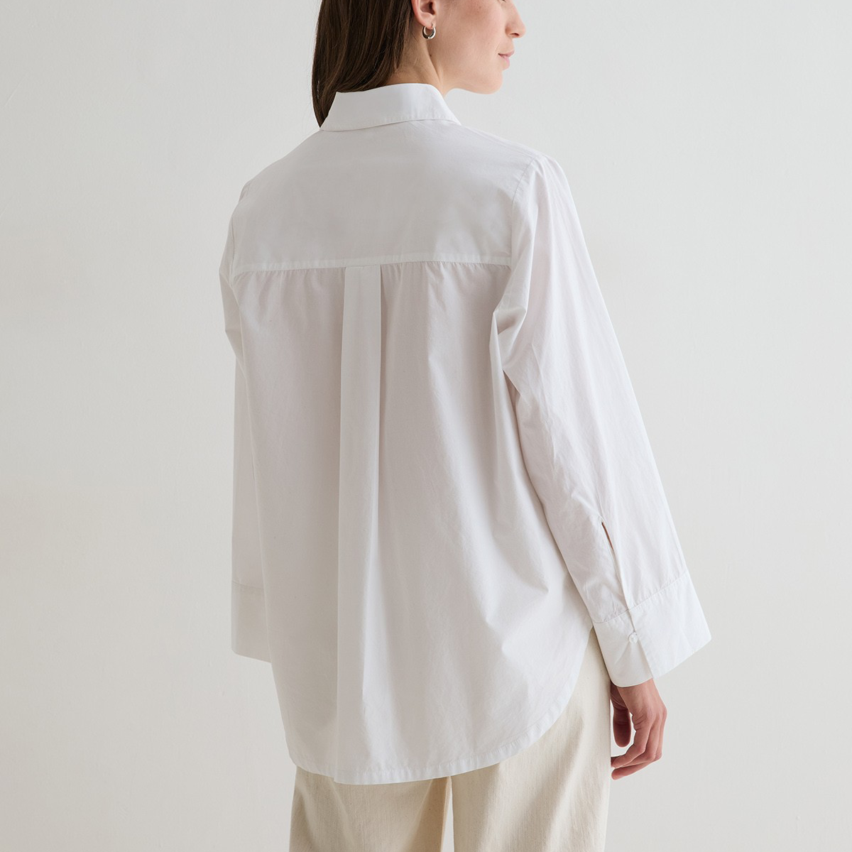 Women’s Oversized Poplin Shirt - White
