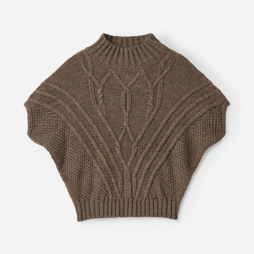 Short Sleeved Cable Knit in Soil