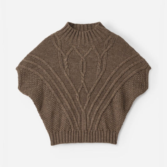 Short Sleeved Cable Knit in Soil