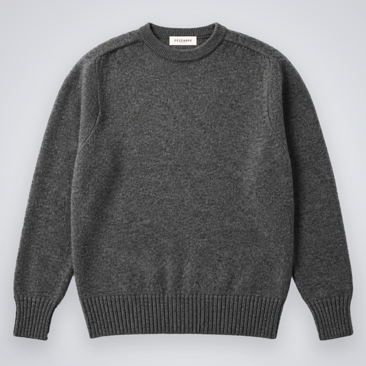Men's Merino Cashmere Wool Pullover Grey