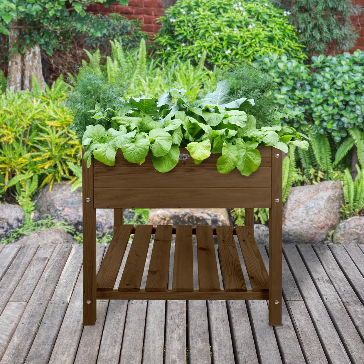 Raised Bed, Brown Wood
