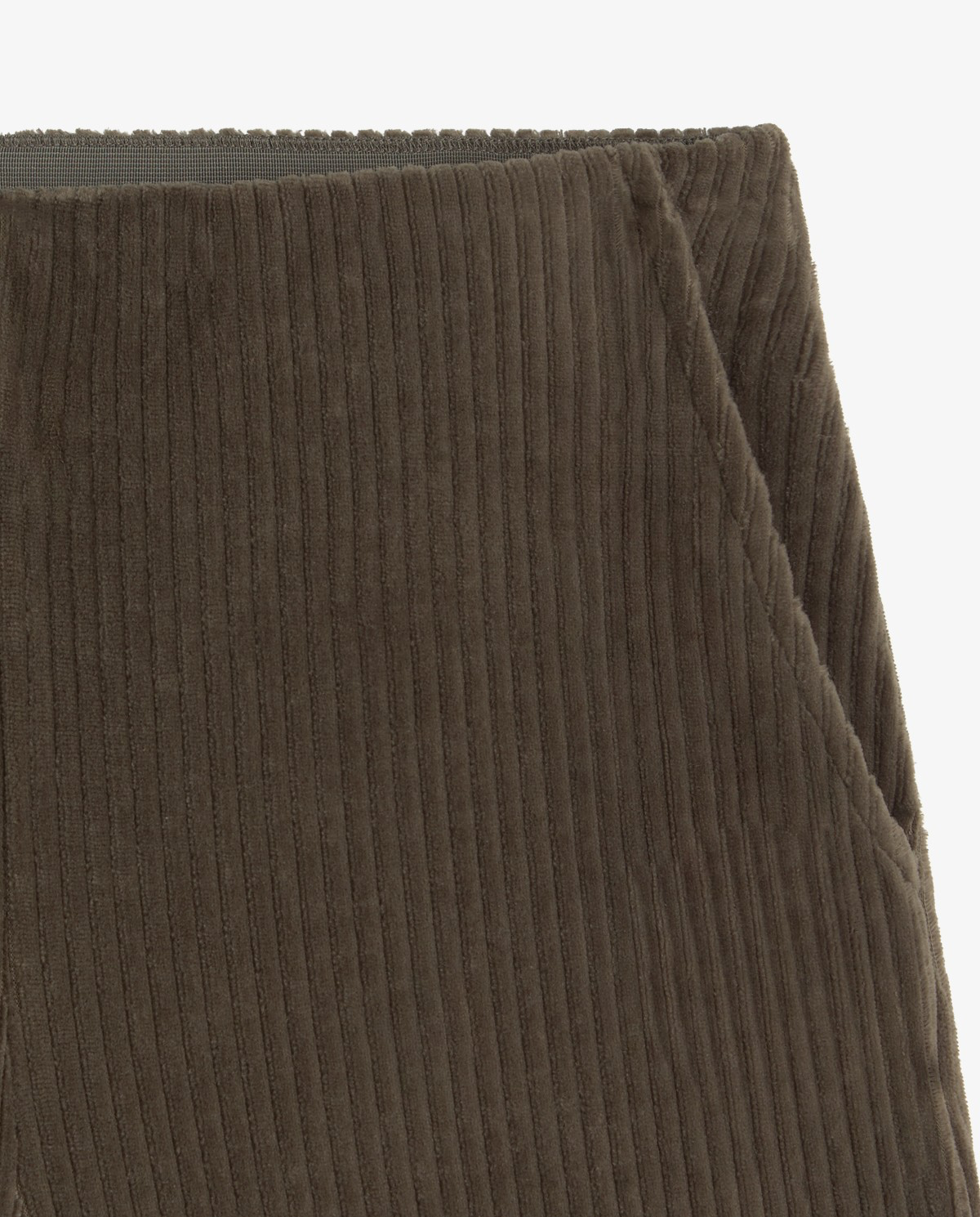 Wide-Leg Corduroy Trousers, Khaki