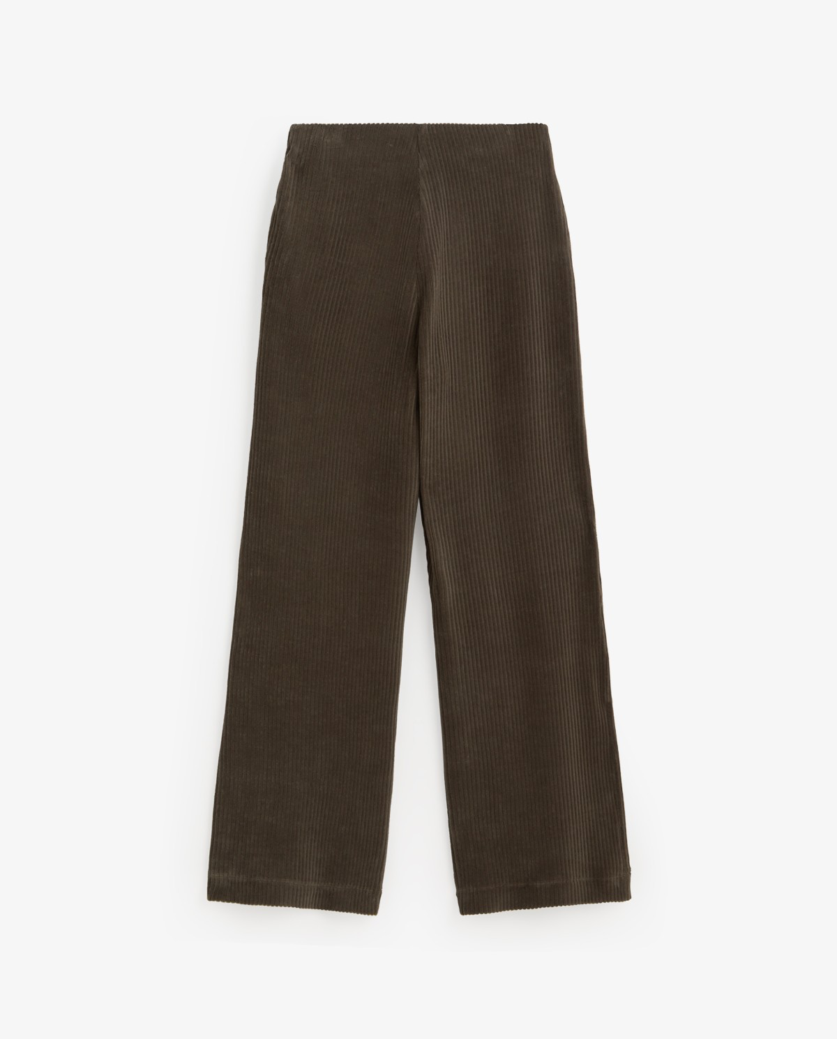 Wide-Leg Corduroy Trousers, Khaki