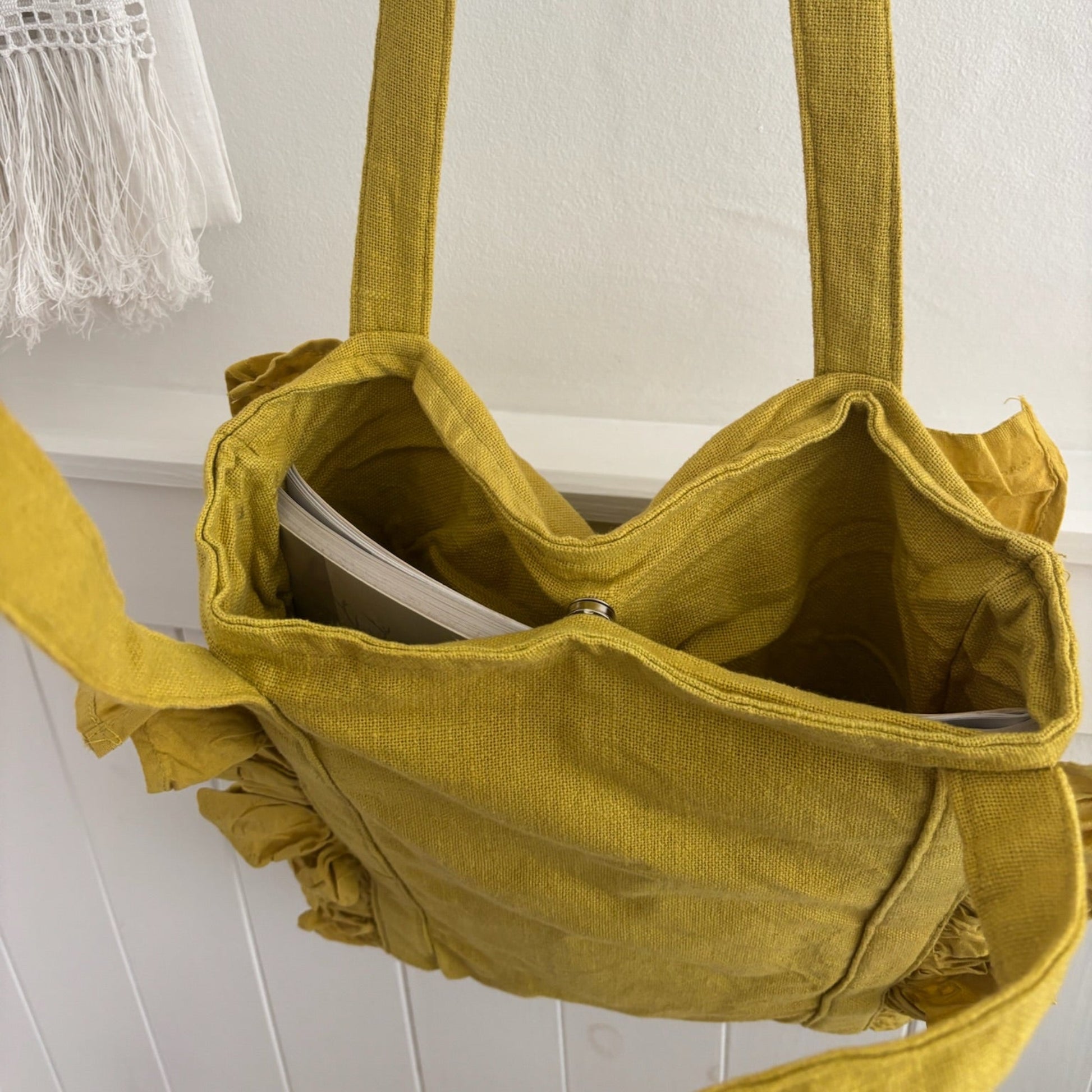 Yellow bag with a white background