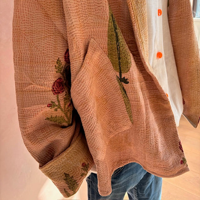 Kantha Stitch Jacket Floral