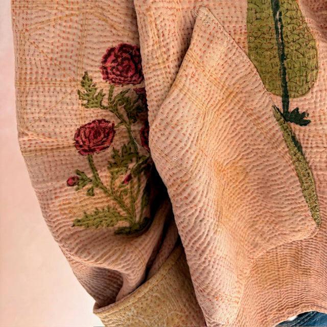 Kantha Stitch Jacket Floral