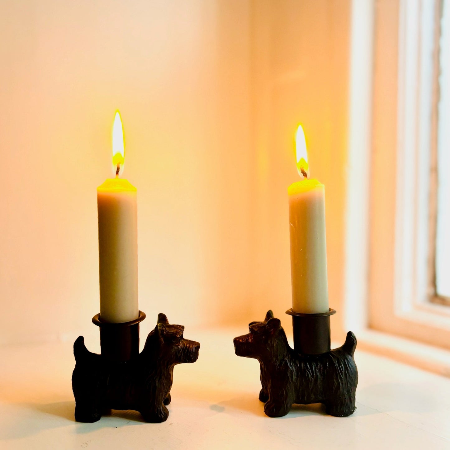 Scottie Dog Candlesticks Set of 2