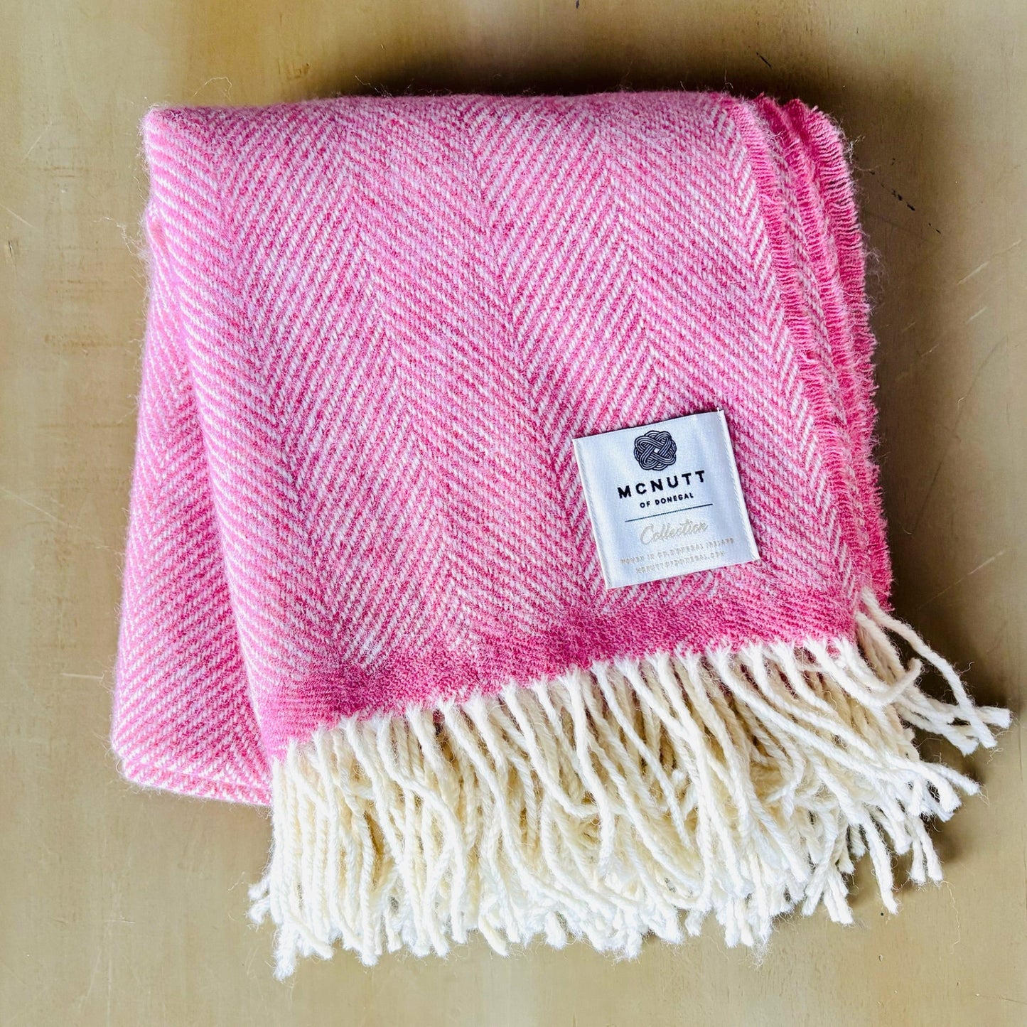 Herringbone 100% Wool Blanket Small