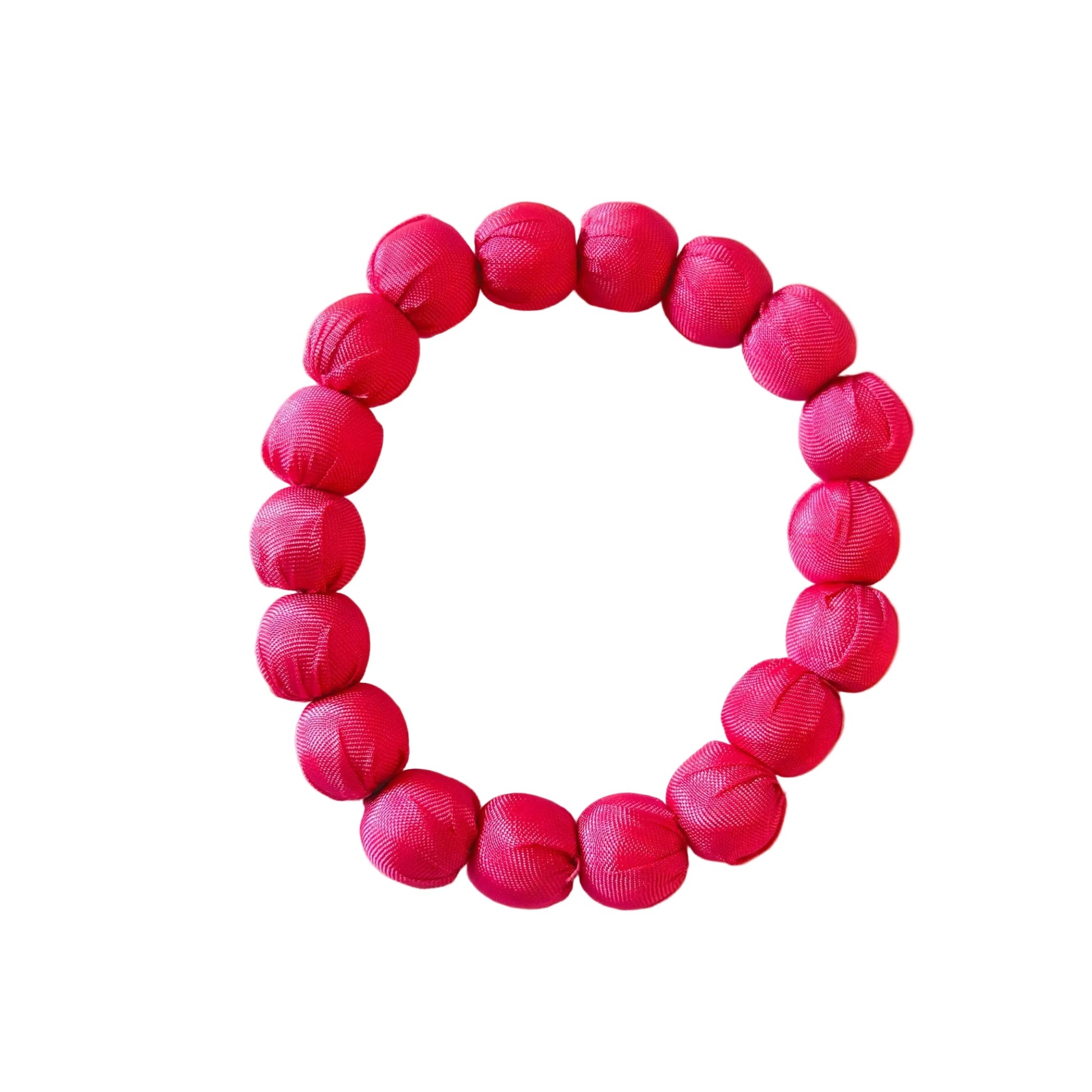 Pink Silk Bracelet with wooden beads Fair Trade