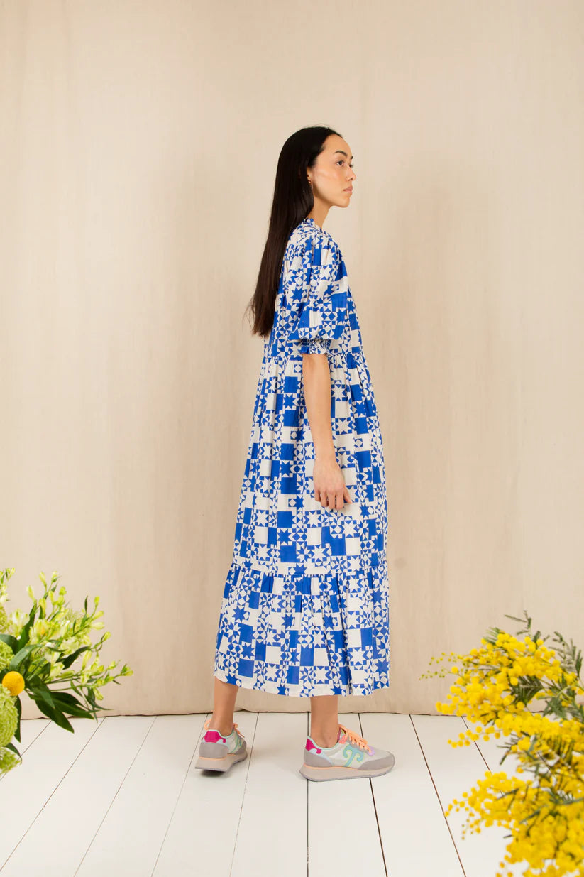 Bonte Loane Dress, Delft