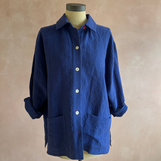 Monty Don Irish Linen Women's Shacket