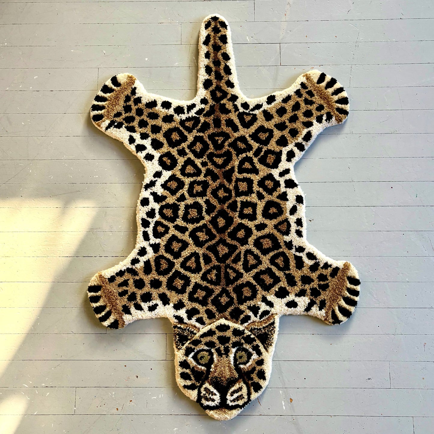 Jewel Leopard Wool Rug