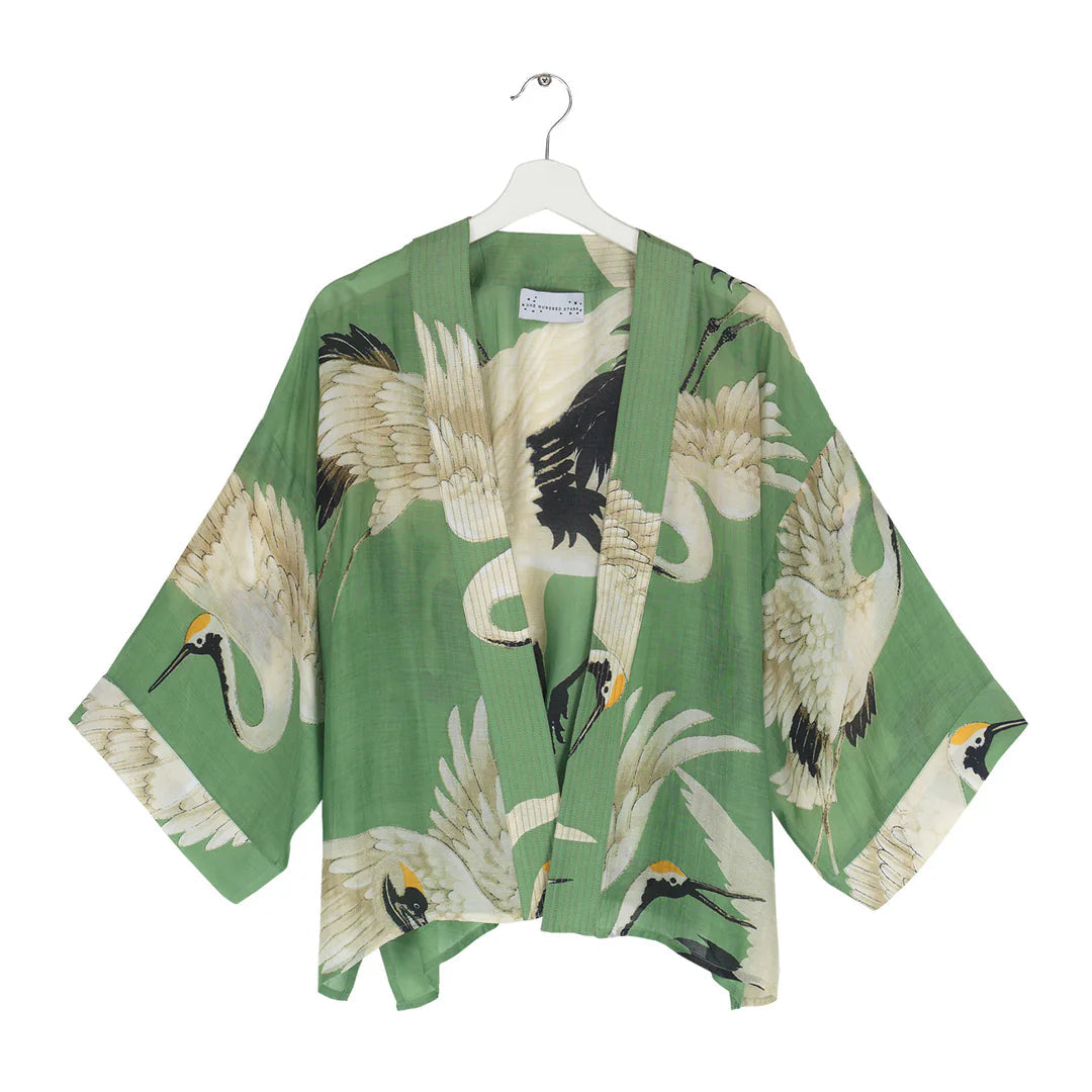 Stork Kimono Pea Green